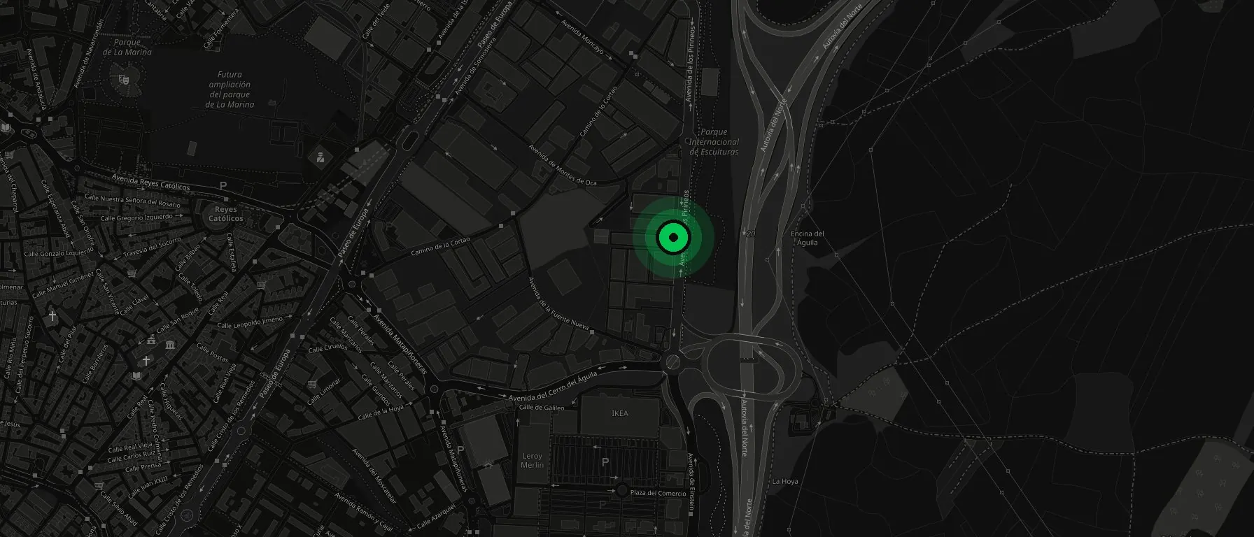 Mapa con la ubicación de Mano Izqda en la Avenida de los Pirineos 9, San Sebastián de los Reyes